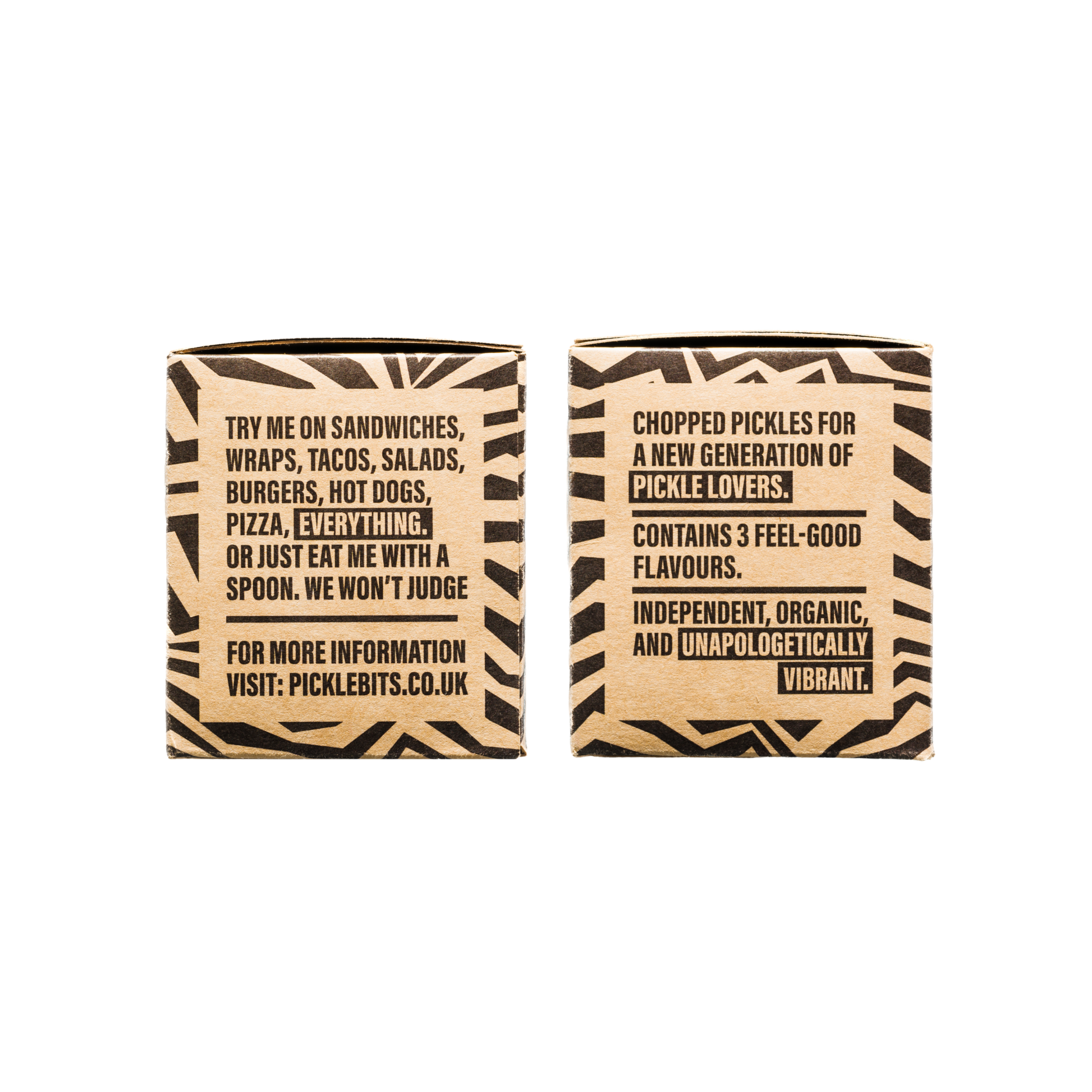 PICKLEBITS gift box side views with exciting descriptions